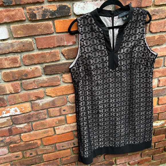 JESSICA HOWARD sleeveless shift dress black modern lace 16W knee length - Picture 5 of 12